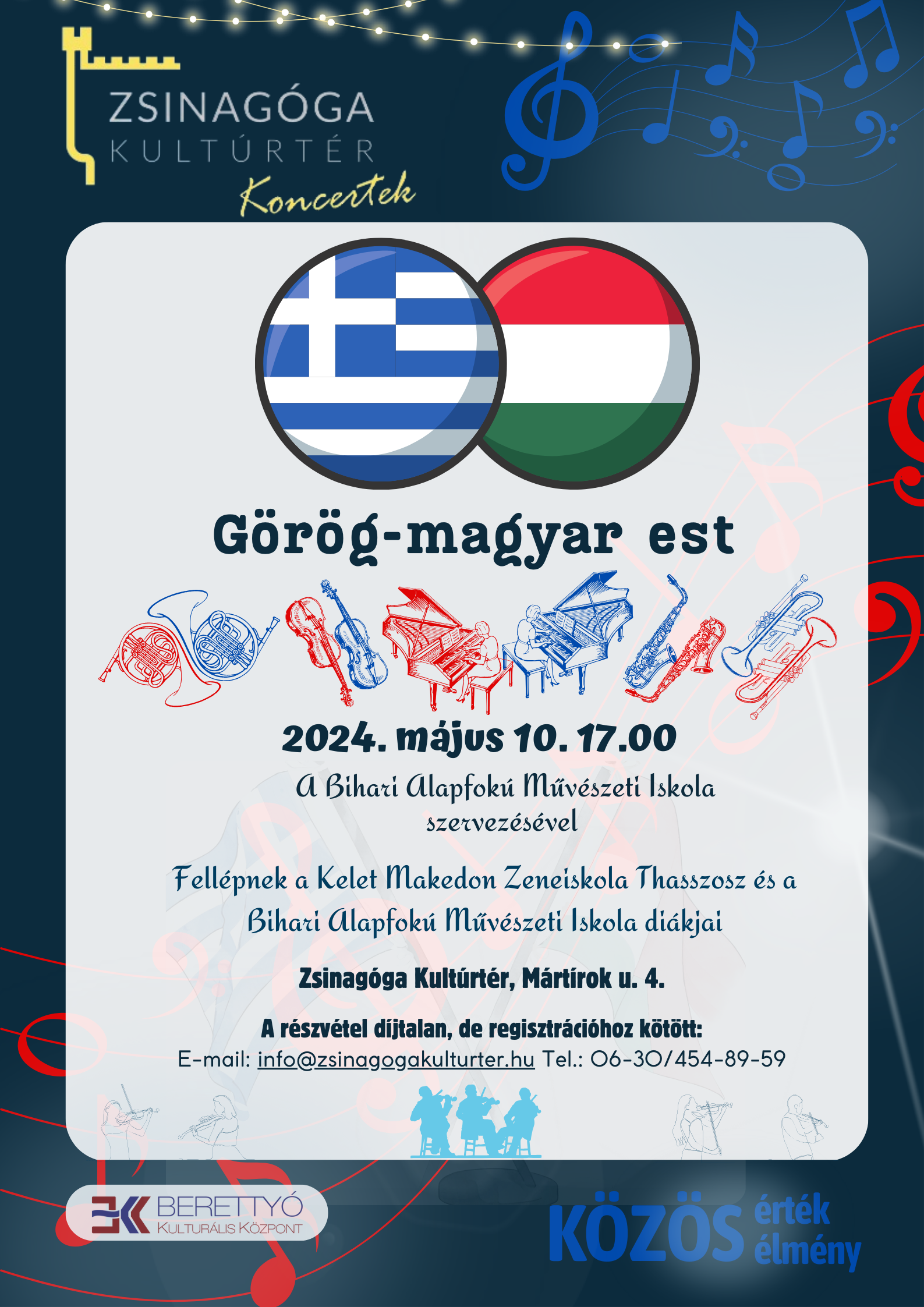 Görög-magyar est a Zeneiskola szervezésével
